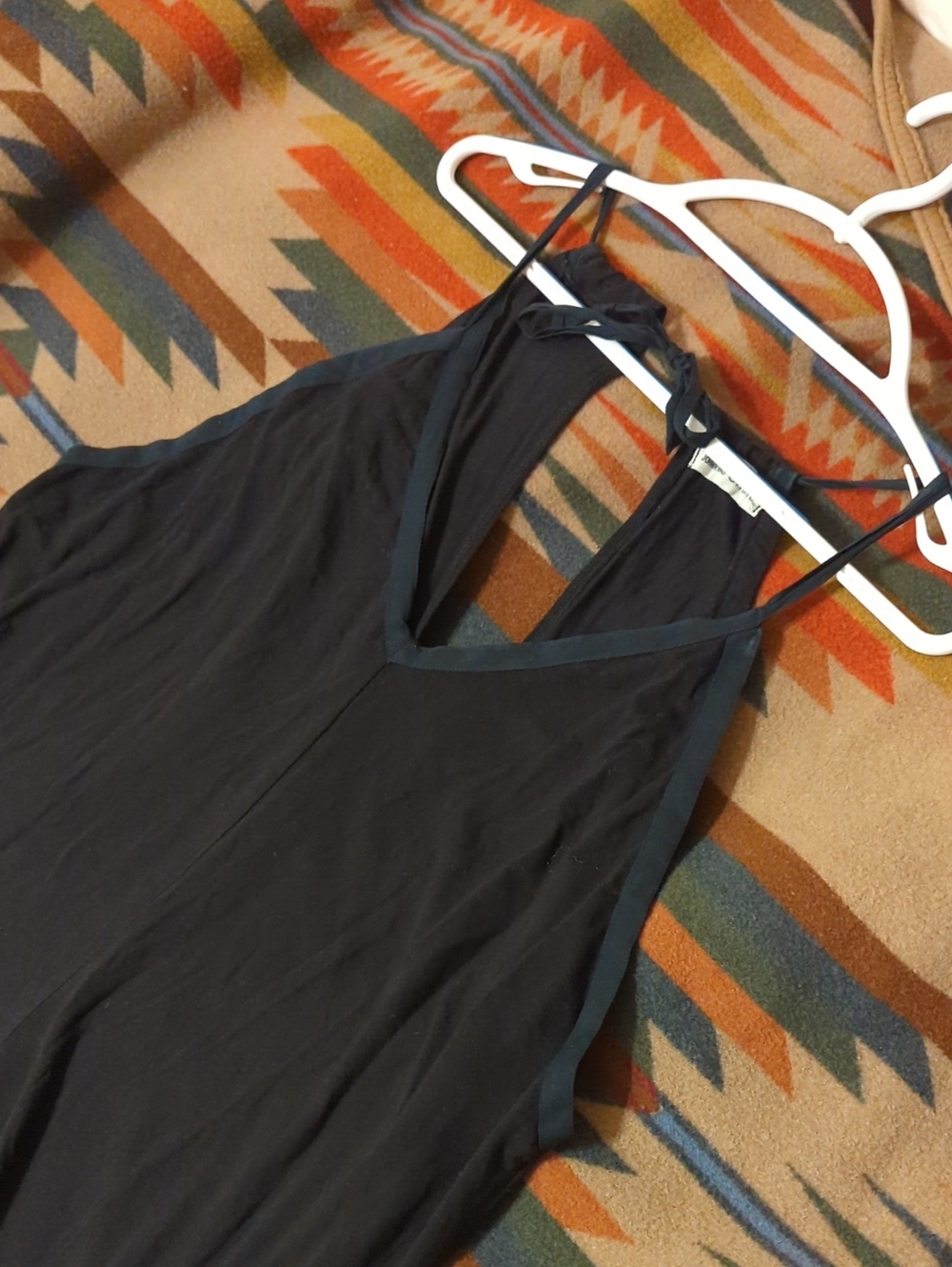 Johnny Was Calme Knit V-Neck Halter Jumpsuit, Black, Size XL - Picture 9 of 15